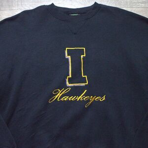 Vintage Iowa Hawkeyes Sweatshirt Mens XL Spellout Made In USA